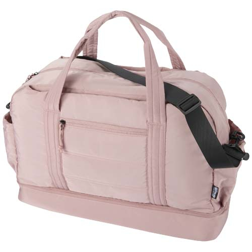 Sac sport recyclé 30 L à fond isolé publicitaire Puffer Rose poudré